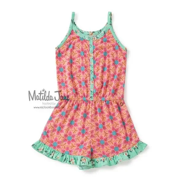 Matilda Jane Camp MJC Overnight Express Pajamas Romper Girls 10 NWT - Picture 1 of 4